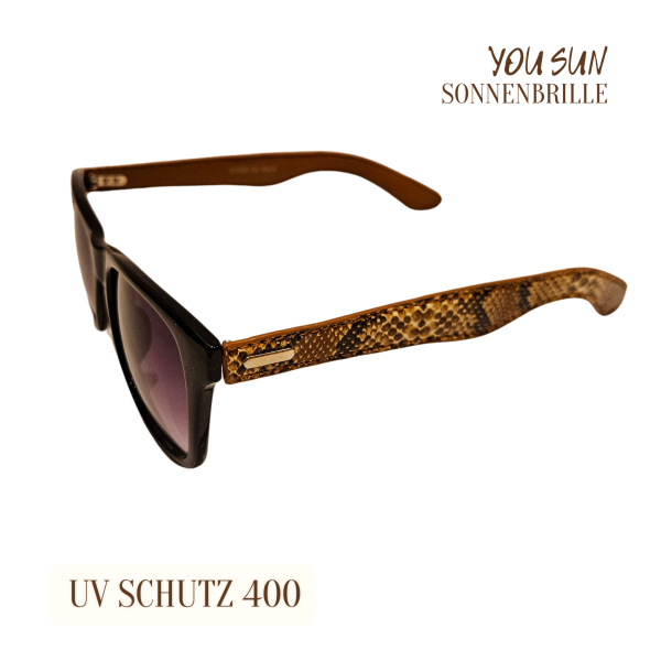 Damen Sonnenbrille  YOU SUN UV-Schutz 400  mit Schlangenhaut-Print